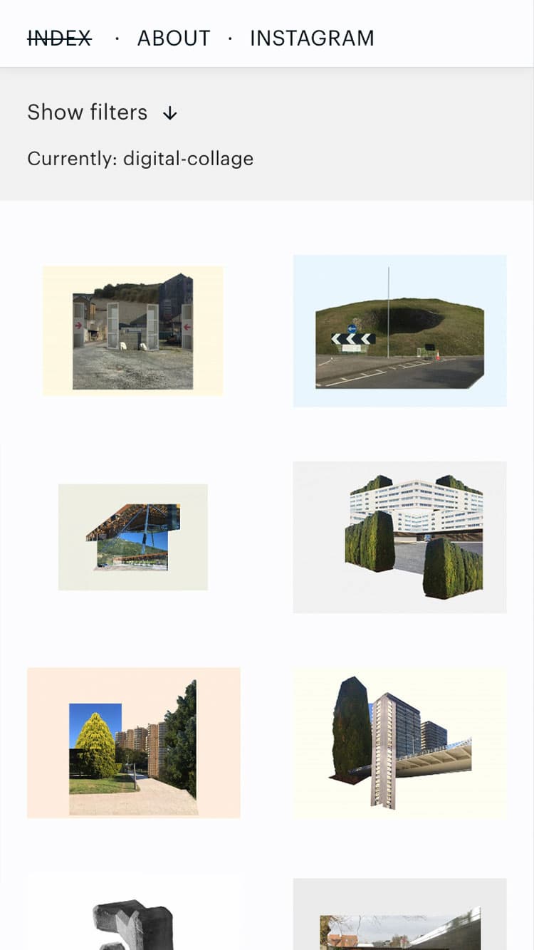 Mobile view of the Ashley Sheekey website